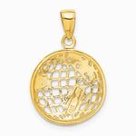 10K / 14K Yellow Gold Polished Globe Pendant - Product Photo