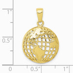 10K / 14K Yellow Gold Polished Globe Pendant - Product Photo