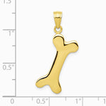10K / 14K Yellow Gold 3-D Dog Bone Pendant - Product Photo