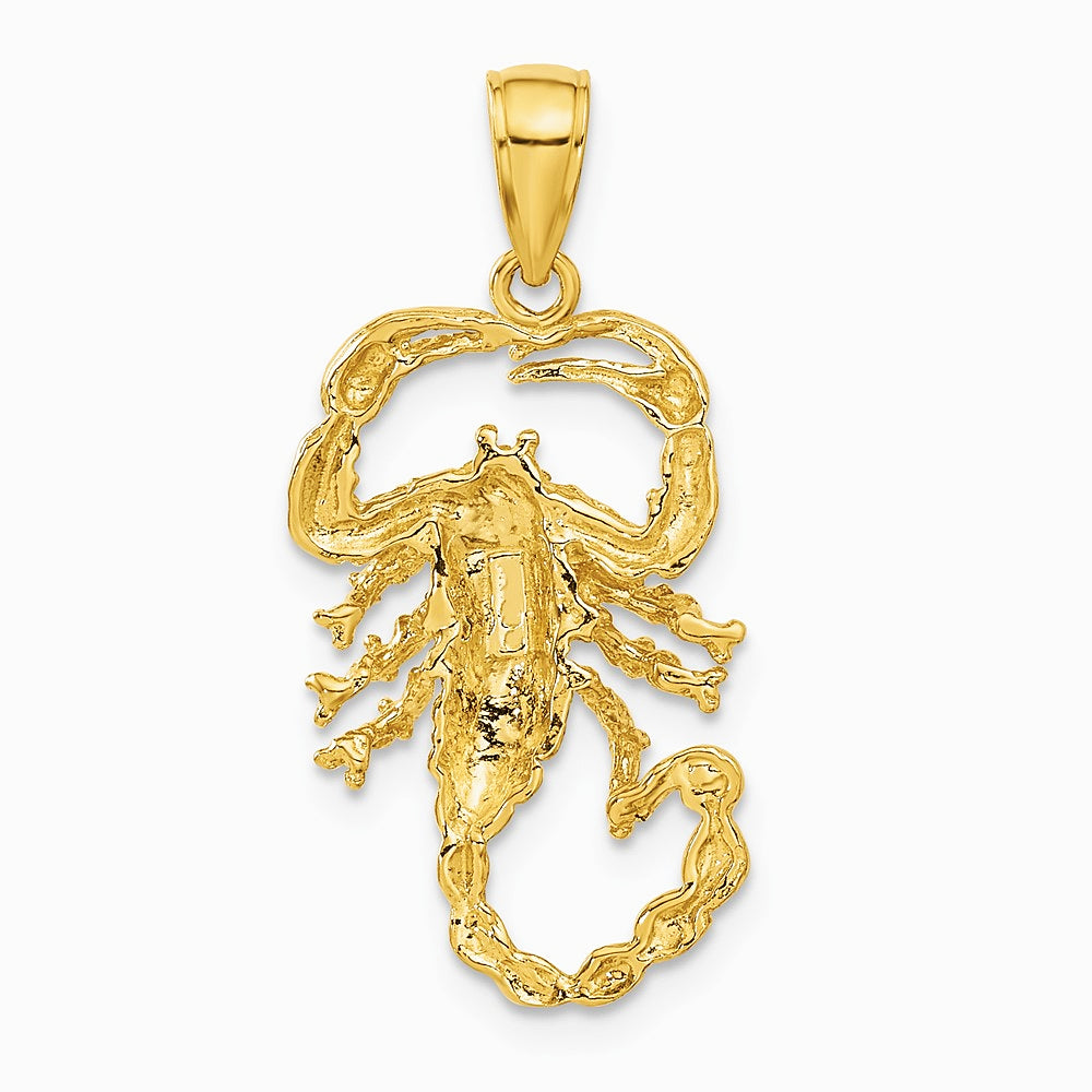 10K / 14K Yellow Gold Scorpion Charm - Product Photo