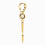 10K Yellow Gold Filigree Initial C Pendant - Product Photo