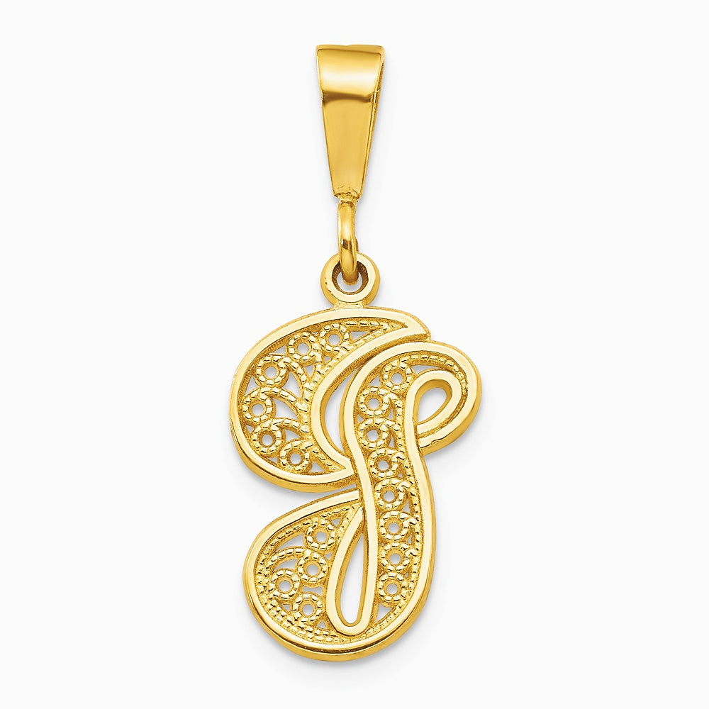 10K Yellow Gold Initial G Pendant