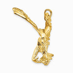 10K / 14K Yellow Gold Solid Polished Eagle Pendant - Product Photo
