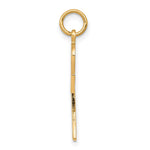 10K / 14K Yellow Gold Solid Flat-Backed Ankh/Egyptian Cross Pendant - Product Photo