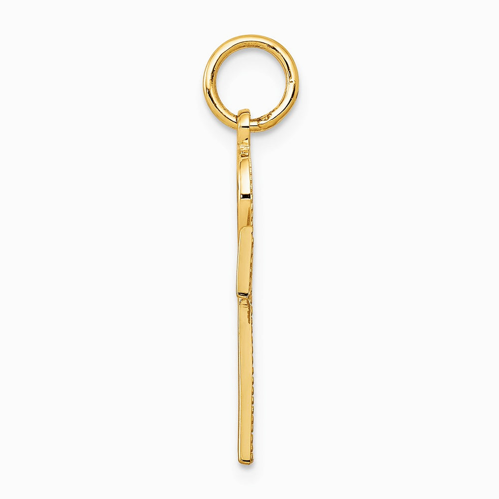 10K / 14K Yellow Gold Ankh Cross Charm - Product Photo