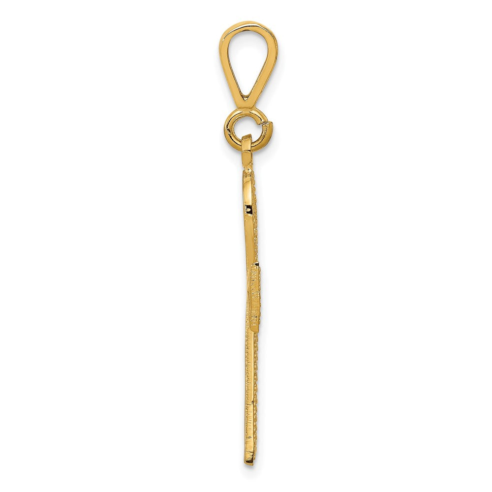 10K Yellow Gold Ankh Cross Charm - Product Photo