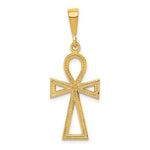 10K Yellow Gold Ankh Cross Charm - Product Photo