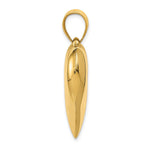 10K / 14K Yellow Gold Polished 3-D Heart Pendant - Product Photo