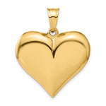 10K / 14K Yellow Gold Polished 3-D Heart Pendant - Product Photo