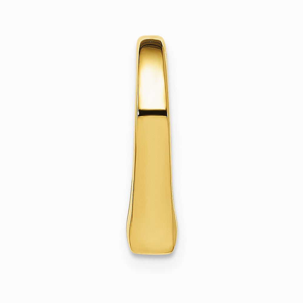 10K / 14K Yellow Gold Polished Heart Chain Slide - Product Photo