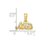 10K / 14K Yellow Gold Nurse Pendant - Product Photo