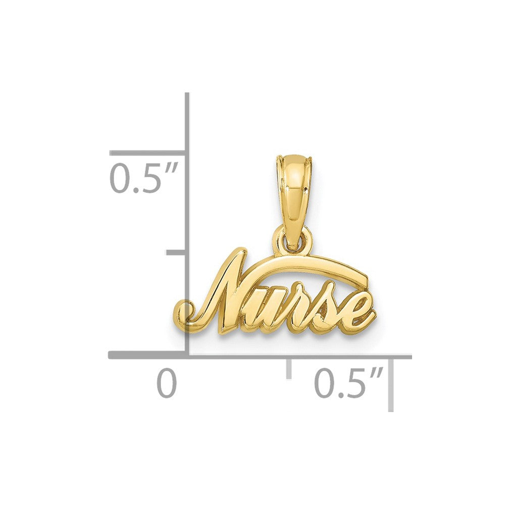 10K / 14K Yellow Gold Nurse Pendant - Product Photo
