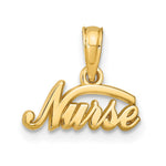 10K / 14K Yellow Gold Nurse Pendant - Product Photo