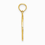 10K / 14K Yellow Gold Claddagh Charm - Product Photo