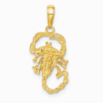 10K / 14K Yellow Gold Scorpion Charm - Product Photo