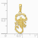 10K / 14K Yellow Gold Scorpion Charm - Product Photo