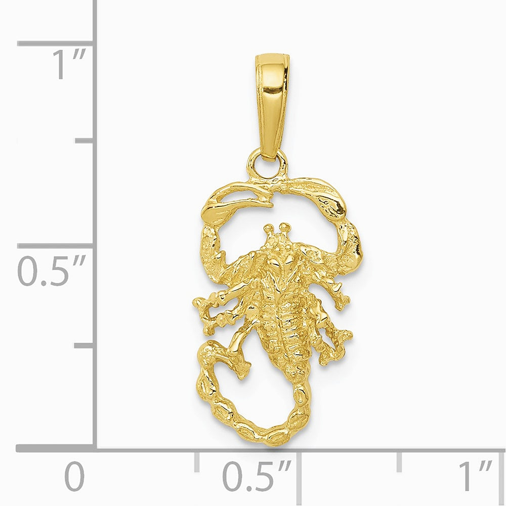 10K / 14K Yellow Gold Scorpion Charm - Product Photo
