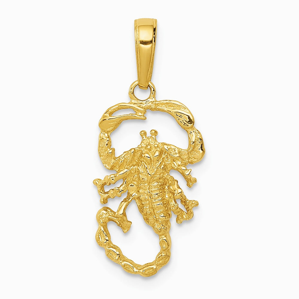 10K / 14K Yellow Gold Scorpion Charm - Product Photo