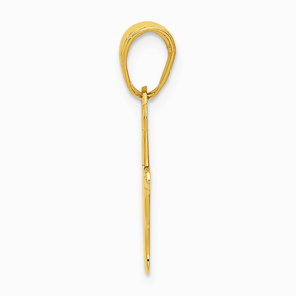 10K / 14K Yellow Gold I Love You Hand/ Sign Language Pendant - Product Photo