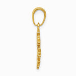 10K / 14K Yellow Gold Snowflake Pendant - Product Photo