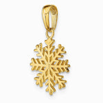 10K / 14K Yellow Gold Snowflake Pendant - Product Photo