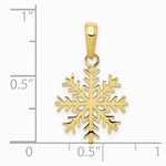 10K / 14K Yellow Gold Snowflake Pendant - Product Photo