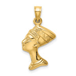 10K / 14K Yellow Gold 3-D Nefertiti Pendant - Product Photo
