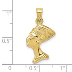 10K / 14K Yellow Gold 3-D Nefertiti Pendant - Product Photo