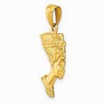 10K / 14K Yellow Gold 3-D Nefertiti Pendant - Product Photo