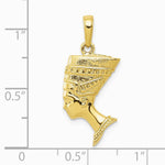 10K / 14K Yellow Gold 3-D Nefertiti Pendant - Product Photo
