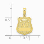 10K / 14K Yellow Gold Police Badge Pendant - Product Photo