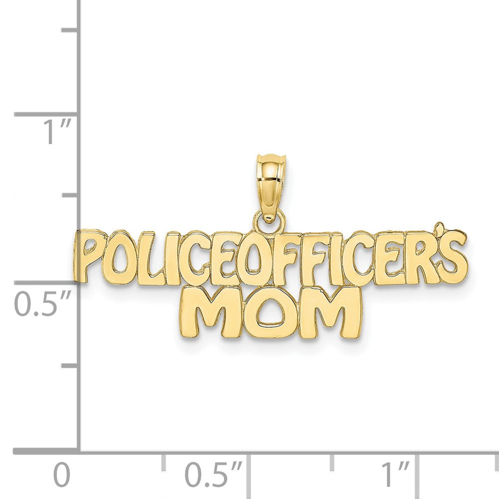 10k POLICE OFFICER'S MOM Charm - Product Photo