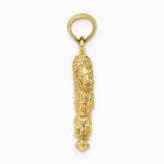 10K / 14K Yellow Gold 3-D Leo Zodiac Pendant - Product Photo