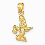 10K / 14K Yellow Gold 3-D Virgo Zodiac Pendant - Product Photo