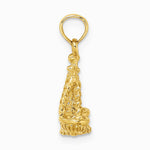 10K / 14K Yellow Gold 3-D Libra Zodiac Pendant - Product Photo