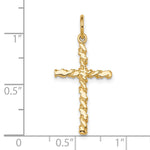 10K Yellow Gold Nugget Cross Charm - Product Photo