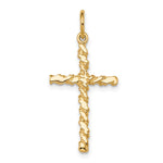 10K Yellow Gold Nugget Cross Charm - Product Photo