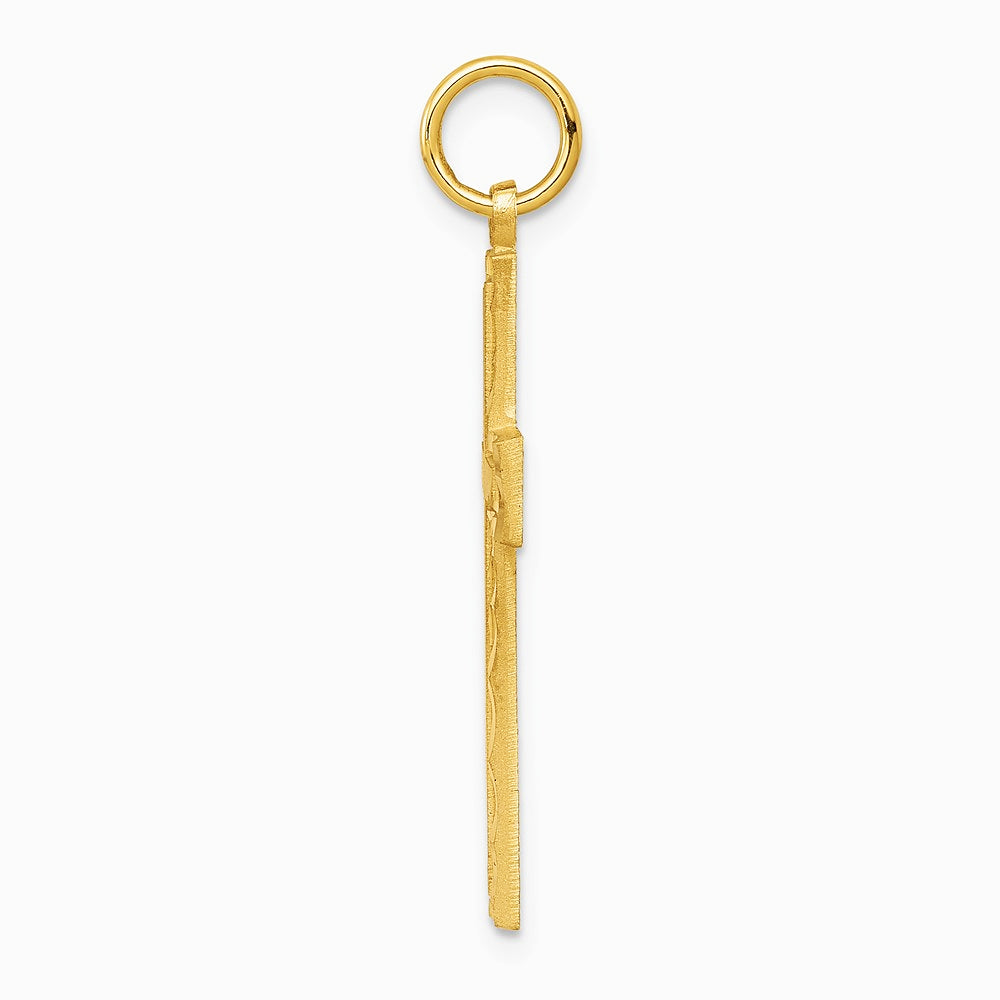 10K Yellow Gold Cross Charm - Product Photo