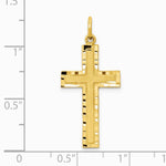 10K Yellow Gold Cross Charm - Product Photo