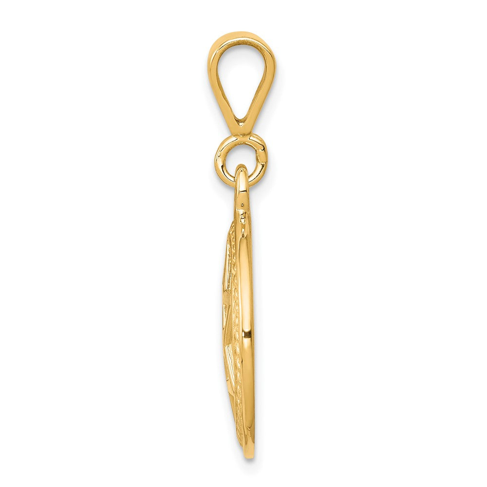 10K Yellow Gold Star Of David Charm - Product Photo