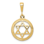 10K Yellow Gold Star Of David Charm - Product Photo