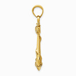 10K / 14K Yellow Gold 3-D Anchor with Rope Pendant - Product Photo
