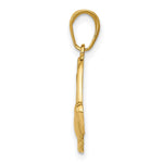 10K / 14K Yellow Gold Hummingbird in Flight Pendant - Product Photo
