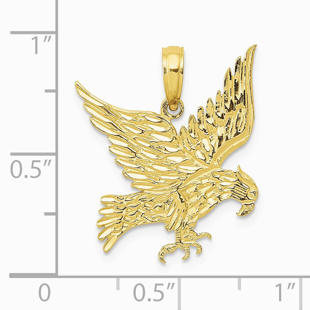 10K / 14K Yellow Gold Eagle Pendant - Product Photo