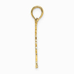 10K / 14K Yellow Gold Gymnastics Floor Pendant - Product Photo
