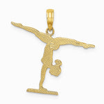 10K / 14K Yellow Gold Gymnastics Floor Pendant - Product Photo