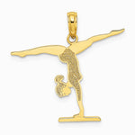 10K / 14K Yellow Gold Gymnastics Floor Pendant - Product Photo