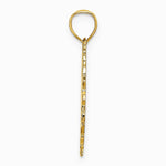 10K / 14K Yellow Gold Dart Board and Darts in Leaf Design Charm - Product Photo