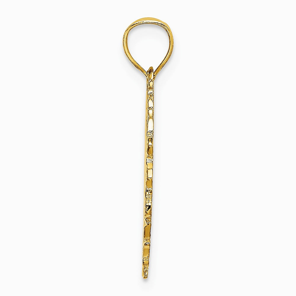 10K / 14K Yellow Gold Dart Board and Darts in Leaf Design Charm - Product Photo