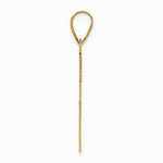 10K / 14K Yellow Gold Polished Cross Charm - Product Photo